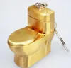 toilet Shaped Wheel Gas Butane Cigarette Cigar Lighter Flame Refillable Keychain Lighters 3 colors smoking Accessories tools