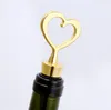 Gold Wine Opener Stopper Love Set Gift Box Elegant Heart Shaped Bottle Openers Corkscrew Champagne Valentines Wedding Souvenir Gifts Party Favor