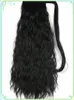 120g Kinky Curly Rabos De Cavalo 55 CM, 22 "Clipe de Rabo De Cavalo Rabo de Cavalo Extensão Do Cabelo Rabo de Cavalo Rabo de Cavalo Preto Extensão Cabelo Humano Hairpieces