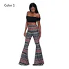 5 Colors Summer Women Printed Beach Boho Long Pants Retro Loose Flare Pants Casual Bohemian Elastic Slim Trousers