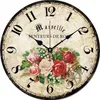 12 pouces Rétro Horloge Murale En Bois Ménage Européen Décor horloge Silencieux Horloges Murales Quartz Batterie Antique Vintage salon horloge