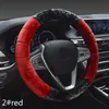 Cobre 38cm Universal Car Steering Wheel Capa Antiderrapante Moda Pelúcia Curta Pele Quente Design de Duas Cores