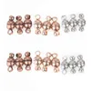 100 PCS 5 * 11 MM Rose Gold Black Vintage fecho magnético fit pulseira conectores componentes ímã fivela jóias fazendo descobertas acessórios