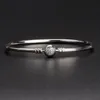 2018 New Fashion 925 Sterling Silver Bangle for Women Love heart CZ pave for Pandora Bracelet Bracelet Original Gift box Logo