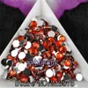 1000-10000PCS Torba 2-6 mm pomarańczowa czerwona żywica kryształowe kryształowe kryształowe rhinestones Flatback Super Glitter Nail Art Strass Wedding Dekoracja nr 270a