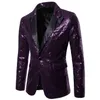 Män Blazer Sequin Stage Performer Formell Värddräkt Brudgum Tuxedos Star Suit Coat Male Costume Prom Bröllop Groom Outfit