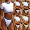 Sportswear Women Women High High Waist Brasiliana Bikini perizoma Battono da bagno femminile Sue canova