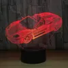 Kształt samochodów sportowych 3d illusion Night Light 7 kolory Zmiana LED Desk Stół Lampa # T56