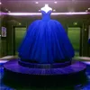 Luksusowy prawdziwy obraz Senior Ball Suknia Quinceanera Dress Royal Blue Red Dream Ball Suknie Bridal Tutu Bridal Party Dress Suknie