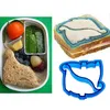 10st Sandwich Cutter Mold Toast Cookie Brödpressar Ställ DIY Baking Cake Dinosaur Dolphin Puppy Bil Djurformer för barn Bento Lunch