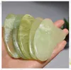 Kinesiska Naturliga Jade Skrapverktyg Gua Sha Facial Treatment Massage Tool Traditionella kinesiska Massage Hälsovårdsverktyg