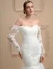 High Quality Mermaid Wedding Dresses Sexy Long Sleeve Tulle Mermaid Spring Off-the-shoulder Chapel Train Berta Bridal Gowns