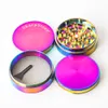 Alta Qualidade Rainbow Dazzle 4 Peças Herb Moedor De Fumo Acessório Moedores de Liga de Zinco 40mm 50mm 55mm 63mm R para Fumar DHL / FedEx Grátis