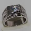 Anello di fidanzamento degli uomini di Choucong Ring Real 2Ct Diamond 925 Sterling Silver Party Wedding Anghy SZ 7-13 Regalo