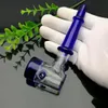 Glass Smoking Pipes Manufacture Hand-blown hookah Bongs new Colorful double fulcrum glass curved pot