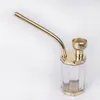 Mini card mounted smoking filter portable brass and metal dual-purpose water pipe