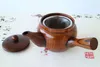 Drewniany czajniczek japoński styl herbaty garnek vintage kung fu zestaw długich uchwytów czajniki z detalia z filtra narzędzia do herbaty QW7178
