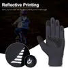 ビバガーキッズ冬手袋防止タッチスクリーン手袋柔らかい屋外スポーツの反射印刷シリコンストリップ