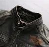 アビレックスレザージャケット男性刺繍マルチスタンダードハンドウ編牛革オートバイジャケットビンテージレザージャケット