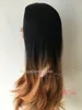 Perruques Sexy mode Ombre racines foncées brun longue vague perruque de cheveux synthétiques perruque femmes perruque de fête naturelle perruques en Stock