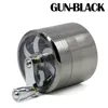 Metal Tobacco Smoking Herb Grinders With Hand Sharpening 4 Layers Alloy Grinders Smoke Detector Diameter 55 MM HH7-1331