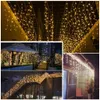 LED Tenda Ghiacciolo Stringa Fata Luce Festa di Nozze Decorazione del Giardino Luce di Natale Stringhe LED Fata Lampade Tenda Ghiacciolo 304 LED Luce