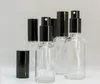 Wholesale USA UK Clear Glass Spray Bottles 30ml Portable Refillable Bottles With Perfume Atomizer Black Cap 440pcs/lot Free DHL