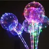 Bobo Ball LED ligne avec bâton vague boule 3M chaîne ballon éclairer pour noël Halloween mariage anniversaire maison fête de mariage décoration