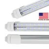 T8 LED Tube Light R17d 8ft 6FT 5FT 4FT LED V-Shape 270ﾰ Luce a doppia fila Per porta più fredda Tubi 28w 72w AC85-265V CE UL