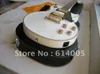 Gratis verzending groothandelsprijs LP Custom elektrische gitaar in witte kleur op voorraad MET CASE Ebbenhouten hals