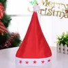 LED Light Flash Red Santa Claus Hat Ultra miękkie pluszowe świąteczne czapki Cosplay Cosplay Dekoracja dorośli dorośli Boże Narodzenie Hats5444848