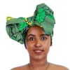 Nouveau foulard en tissu à la cire africaine foulard africain traditionnel Headtie foulard nigérian chapeaux dames Hijab Cap accessoires de cheveux