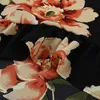 Floral Print Hoge Low Hem Hoge Lage Blouse Shirt Dameskleding Butterfly Sleeve Asymmetrische Chiffon Losse Tops Blusas P45X