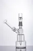 Hot Sale Three Layers Cake Glass bubbler Mini Solider Vapor Hookah 12.4CM Water Pipe 14mm Joint Glass Bongs