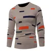 Pull pull hommes marque masculine décontracté multicolore mode Simple confortable couverture col rond hommes pull