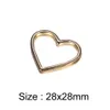 100 sztuk 28x28mm Moda Ze Stali Nierdzewnej Biżuteria DIY Ustalenia Proste Hollow Out Heart Charms Dla Naszyjnik Bransoletka Dokonywanie Akcesoria