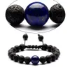 7 chakra's lava rock bead chain armband etherische olie diffuser natuursteen gevlochten touw bangle voor vrouwen mannen mode ambachten sieraden