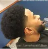 Afro Krullend Menselijk Haar Man Toupe Zwart Kleur Korte Indiase Remy Haar Mens Pruik Haarspje T voor Mannen