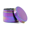 Metal Herb Grinder 4 Piece Cheap Tobacco Grinder Magentic Designed 40mm Rainbow Color Metal Zicn Alloy 5915IB-5918IB