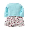 25 New Styles Vêtements pour bébés Robes pour enfants Filles Noël Romper Robe de Noël à manches longues Ensemble de bande de cheveux Jupe TUTU