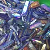 Aura Titanium Crystal Wands Электропластические образцы Reiki Кварц Палочка Натуральный Druzy Тибетские Грубые Скелетные Целебные Минералы Подарок