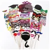 Atacado-76Pcs / Set Colorido Fun Lip Moustache Creative Photo Booth Props festa de casamento decoração de aniversário de Natal favores do evento do ano novo