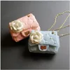 Baby Girls Princess Flower Bags Fashion Children's Pearl Chain One-Shoulder Bag Kids Girl Backpacks Coin Purse 10pcs/lot