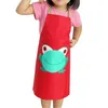 Mignon enfants enfant enfants tablier imperméable dessin animé grenouille imprimé fille garçon belle peinture tablier de cuisine 5 couleurs disponibles 7343605