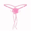 Intimo donna rosa perizoma mutandine sexy perla con apertura sul cavallo biancheria intima floreale regalo di compleanno San Valentino lingerie erotica prodotto del sesso