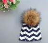 6pcs baby big Pompon cotton Caps Floral Print Cap Ears Cover Hat Europe Style Kids pom pom Hats Beanie Hat Head Wraps MZ9131