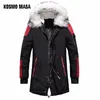 KOSMO MASA Black Long Man Winter Jacket Men Warm  Fur Hooded 2018 Mens Jackets And Coats Zipper Down Men Parkas MP029