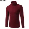 Xmy3dwx 2017 solid smal passform pullover män grå vit tröja män märke turtleneck män tröja pull homme marque super homebre d1892902