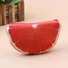 Soft Plush Watermelon Orange Fruit Women Coin Purse Mini Cute Oval Zipper Children Girl Coin Wallet USB Cable Headset Bag