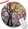 Colorful Beautiful Tree Background Anti-Slip Cute Mouse Pad Round Soft for computers Mousepad comfort pad Mouse Mat for Optal